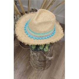 SOMBRERO MADROÑOS AZUL. 