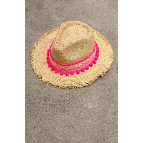 SOMBRERO MADROÑOS FUXIA. 