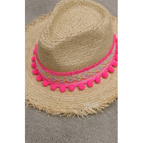 SOMBRERO MADROÑOS FUXIA. 
