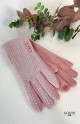 GUANTES TRENZADO BOTONES ROSA