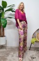 PANTALON SUELTO ESTAMPADO FUXIA