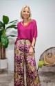 PANTALON SUELTO ESTAMPADO FUXIA