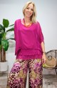 PANTALON SUELTO ESTAMPADO FUXIA