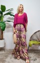 PANTALON SUELTO ESTAMPADO FUXIA