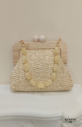 BOLSITO RAFIA BANDOLERA BEIGE