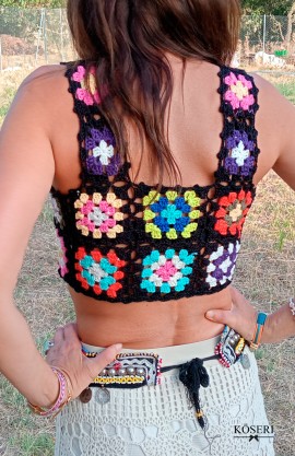 TOP CROCHET NEGRO MULTI 