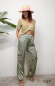 PANTALON CARGO RASO VERDE