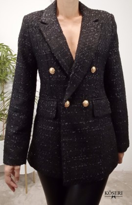 BLAZER CARMEN TWEED NEGRA