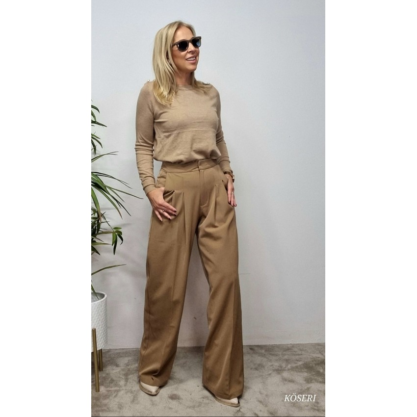 PANTALON PINZAS ANA CAMEL