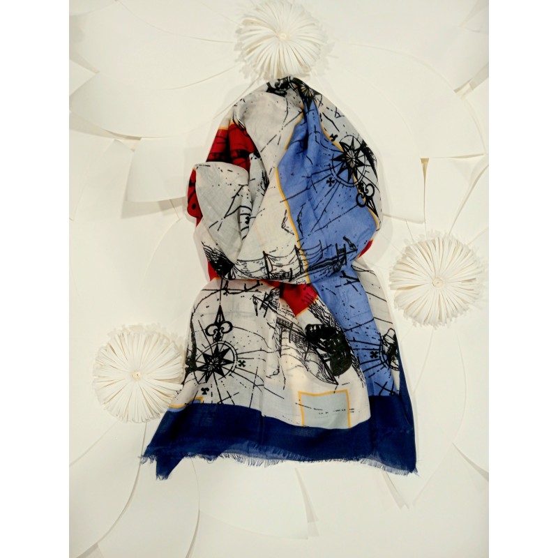 FOULARD NAVY BURDEOS