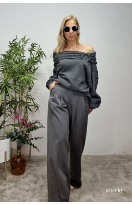 PANTALON PINZAS ANA GRIS