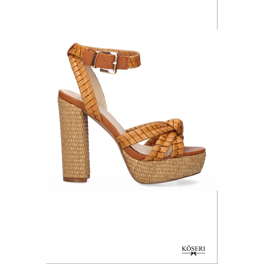SANDALIA OPHELIA TRENZADA CAMEL