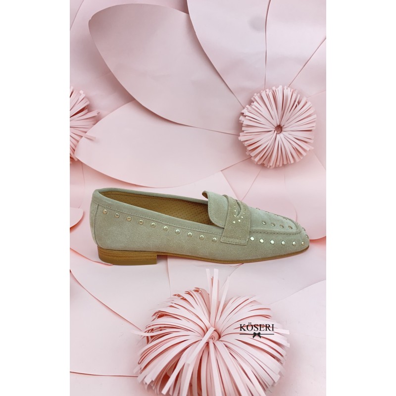 MOCASIN BEIGE TACHAS