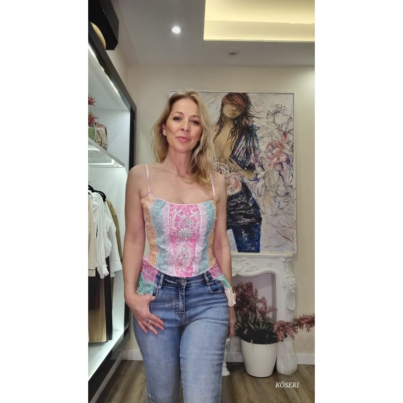 CORSE BORDADO DIOR FUXIA