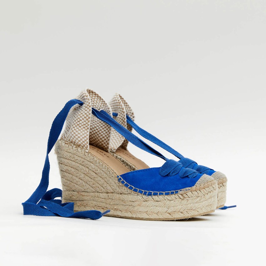 ALPARGATA AZUL CUÑA ALTA by STAR LOVE