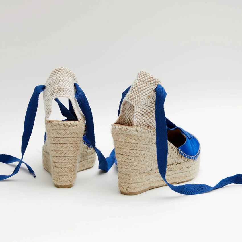 ALPARGATA AZUL CUÑA ALTA by STAR LOVE