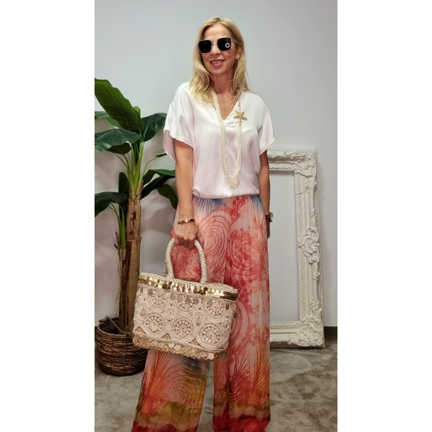 PANTALON ACUARELA ROJO