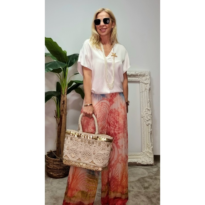 PANTALON ACUARELA ROJO