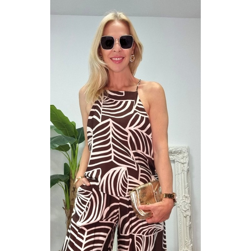 TOP HOJAS MARRON