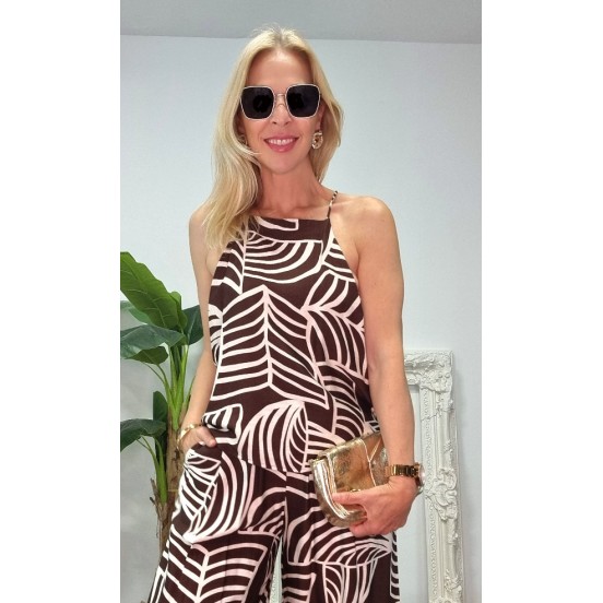 TOP HOJAS MARRON