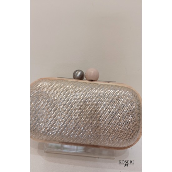 CLUTCH MADERA PLATA