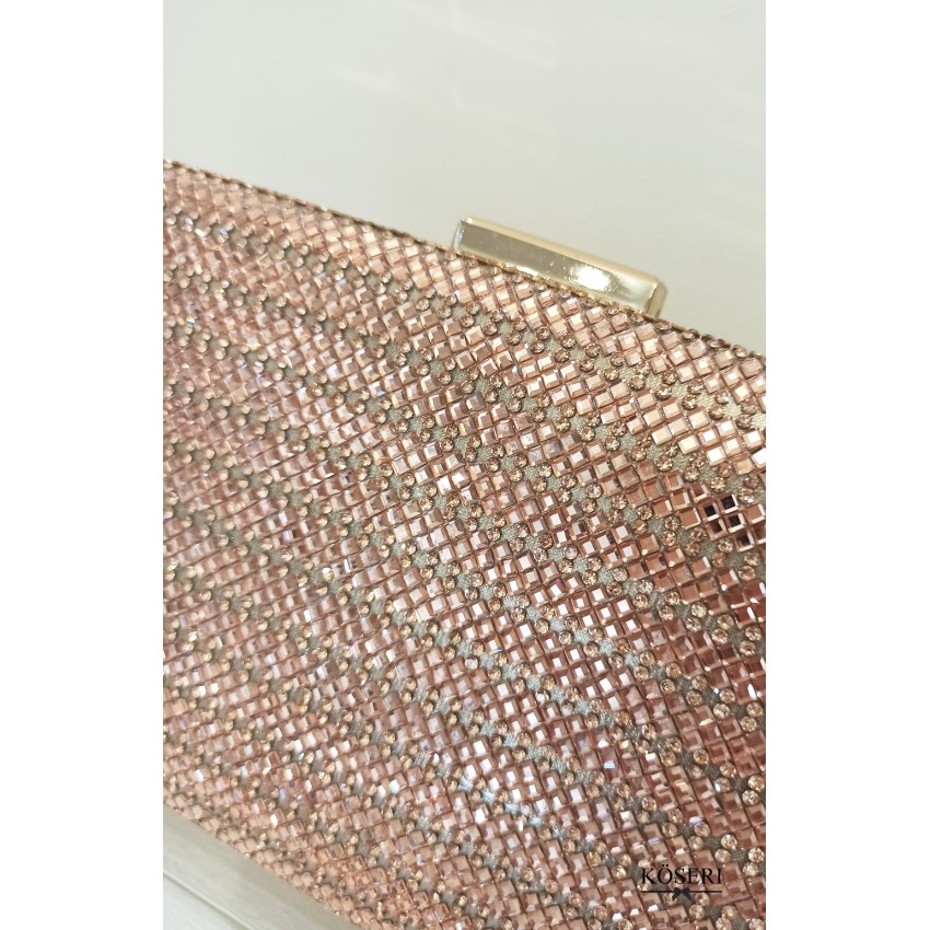 BOLSO FIESTA CRISTALES ROSA