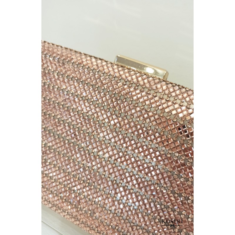 BOLSO FIESTA CRISTALES ROSA