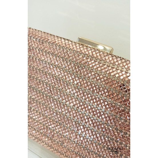 BOLSO FIESTA CRISTALES ROSA