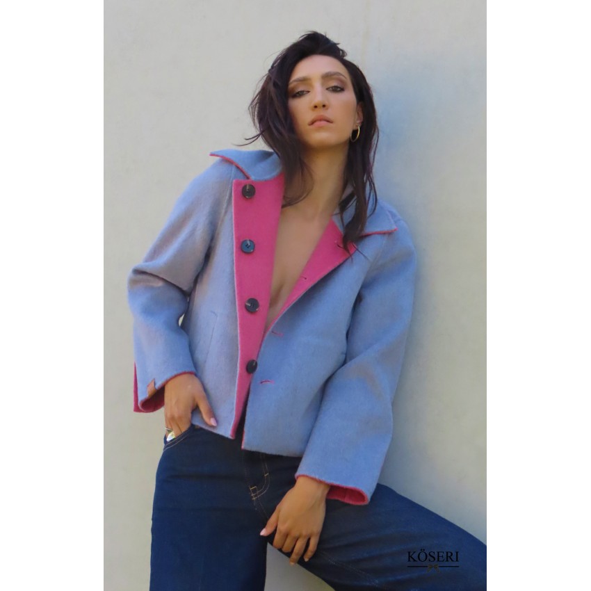 CHAQUETA REVERSIBLE FUCSIA / MALVA