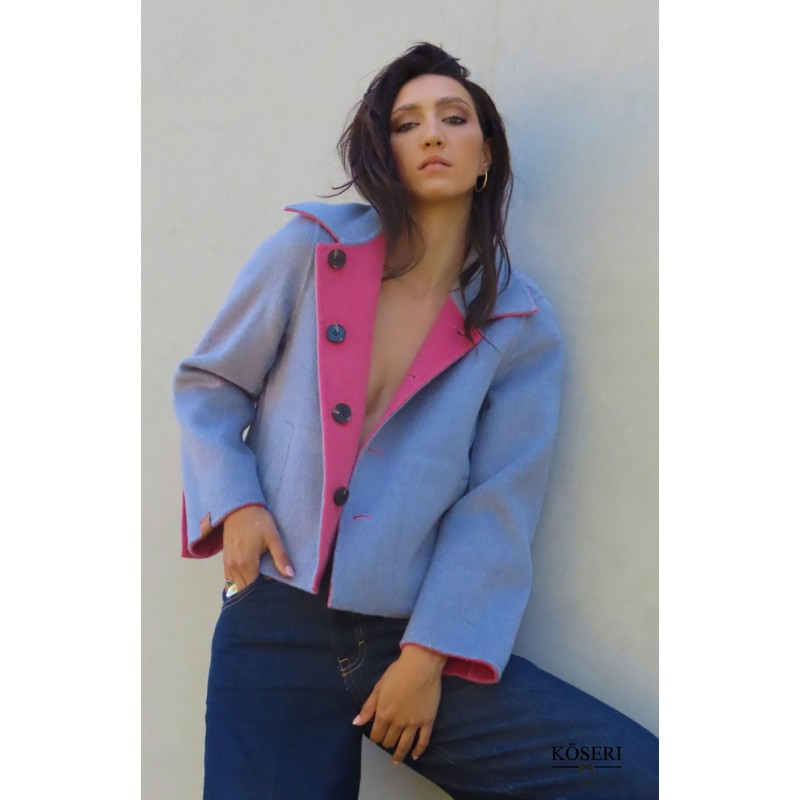 CHAQUETA REVERSIBLE FUCSIA / MALVA