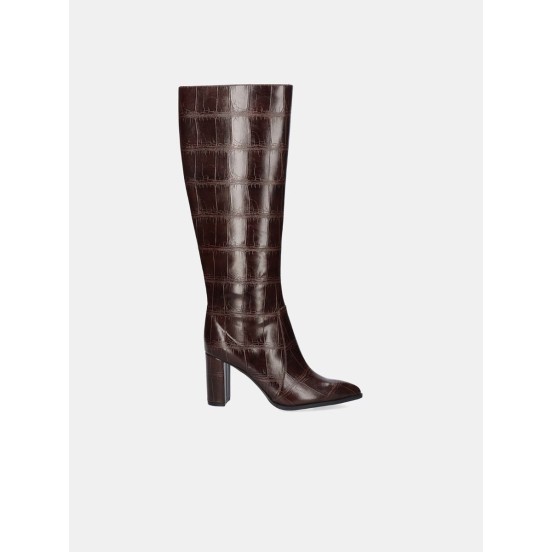 BOTA ALTA CROCO MARRÓN