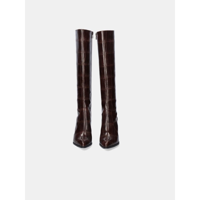 BOTA ALTA CROCO MARRÓN
