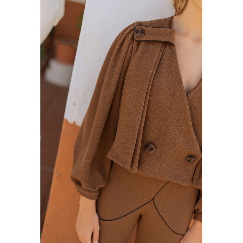 CHAQUETA Y PANTALÓN JASMINE MARRÓN