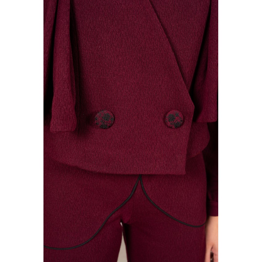 CHAQUETA Y PANTALÓN JASMINE GRANATE