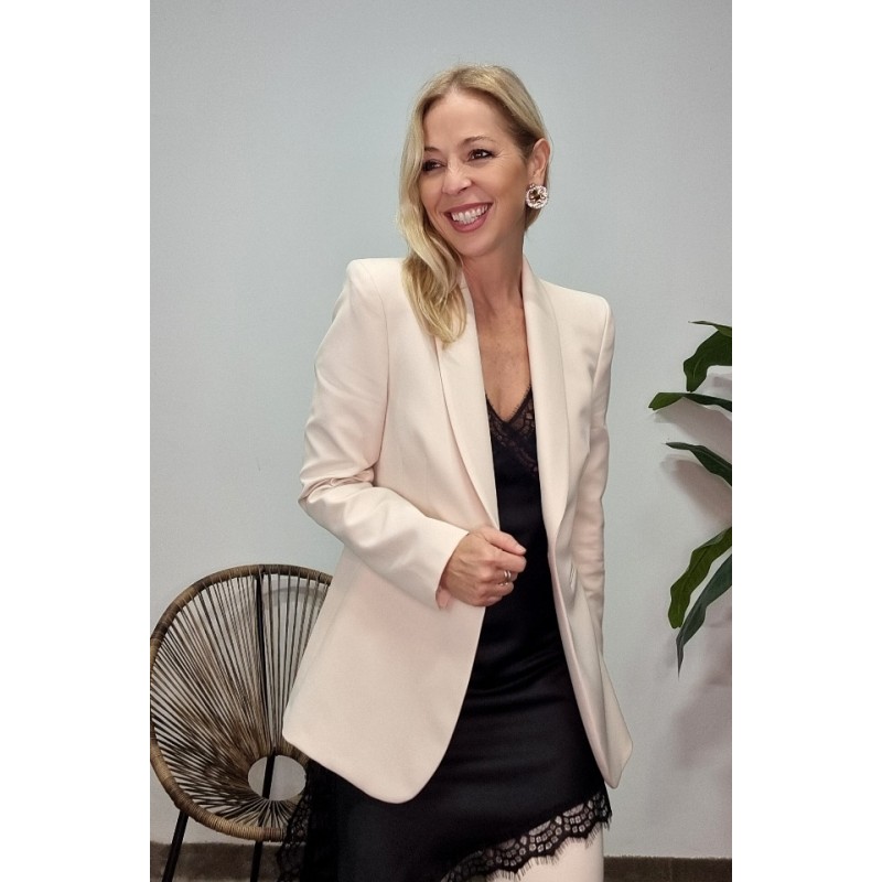 AMERICANA TRAJE MARFIL UN BOTON