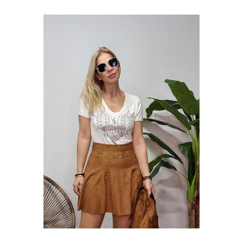 FALDA CAMPANITA CAMEL