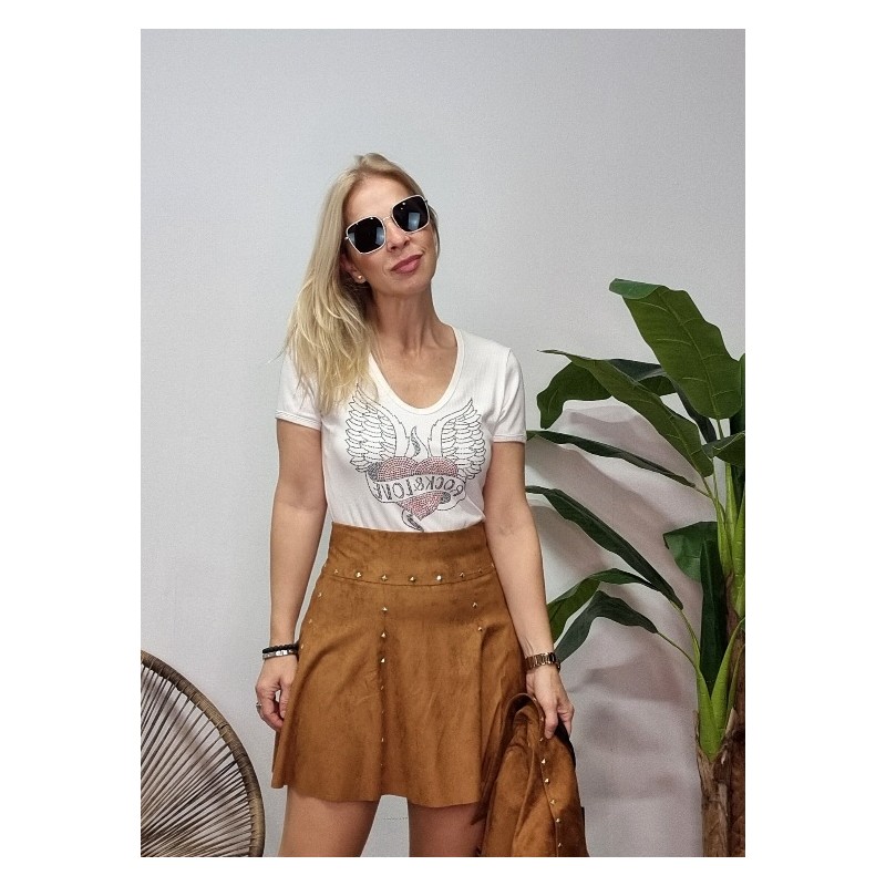 FALDA CAMPANITA CAMEL