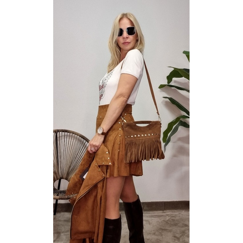 FALDA CAMPANITA CAMEL