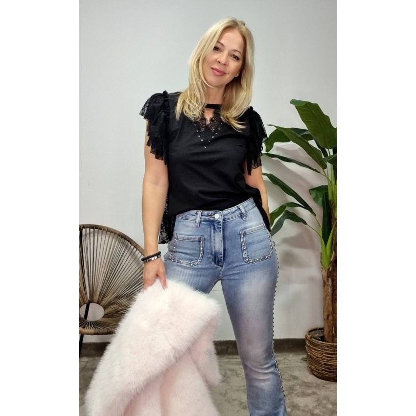 CAMISETA TOP NEGRO SCARLETT