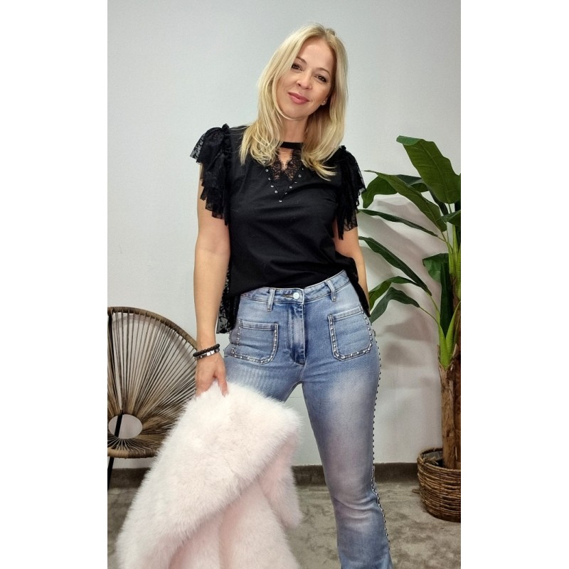 CAMISETA TOP NEGRO SCARLETT