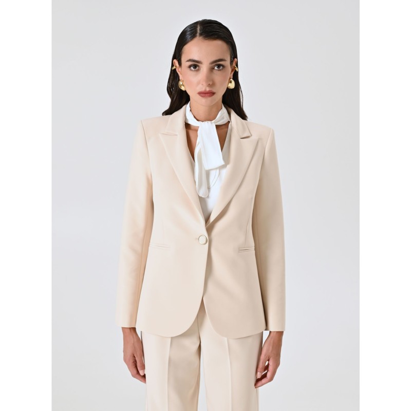 AMERICANA TRAJE MARFIL UN BOTON