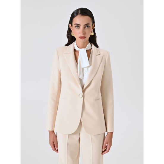 AMERICANA TRAJE MARFIL UN BOTON