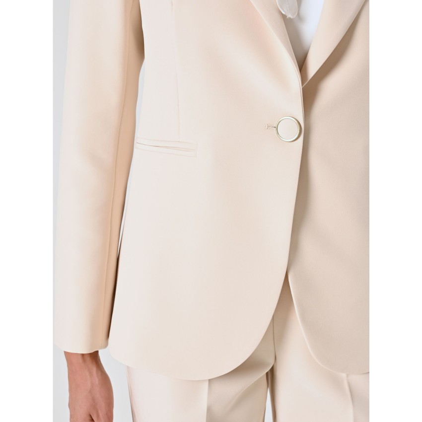 AMERICANA TRAJE MARFIL UN BOTON