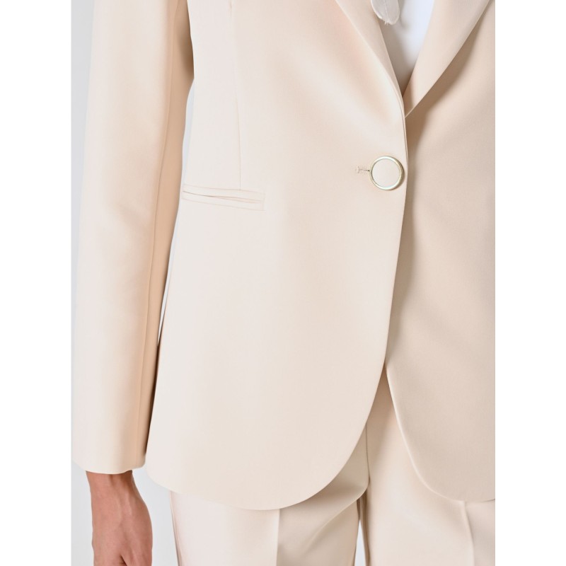 AMERICANA TRAJE MARFIL UN BOTON