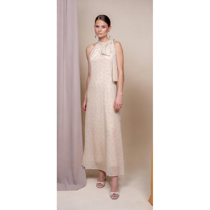 VESTIDO LUNARES Y CAPITA DE FLORES