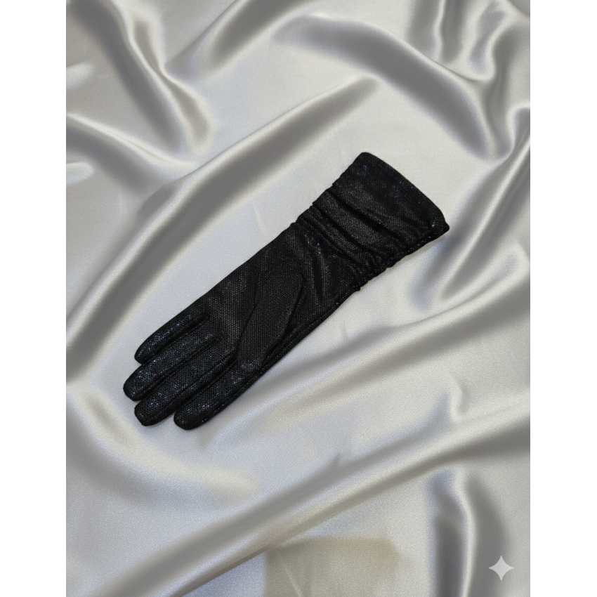 GUANTE  NEGRO BRILLOS