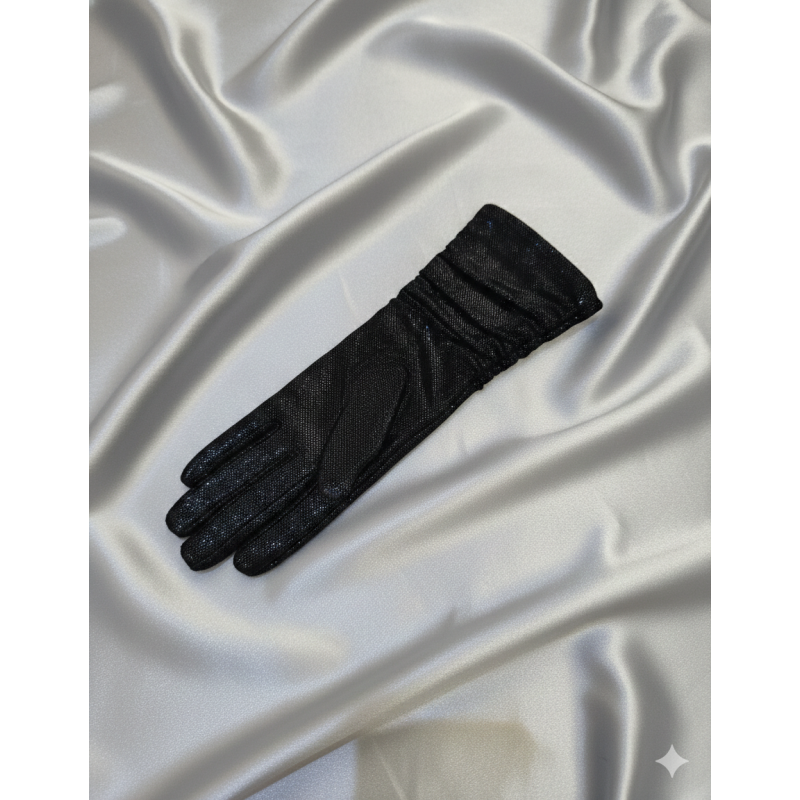 GUANTE  NEGRO BRILLOS