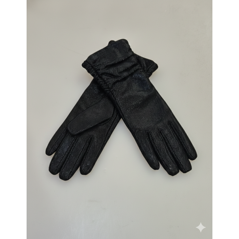 GUANTE  NEGRO BRILLOS