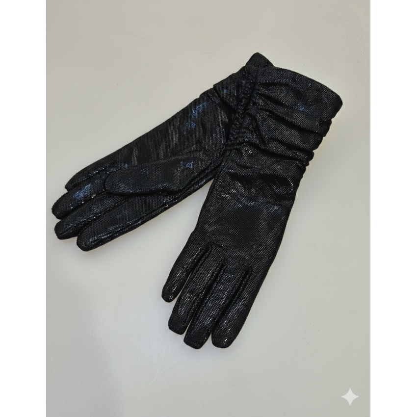 GUANTE  NEGRO BRILLOS