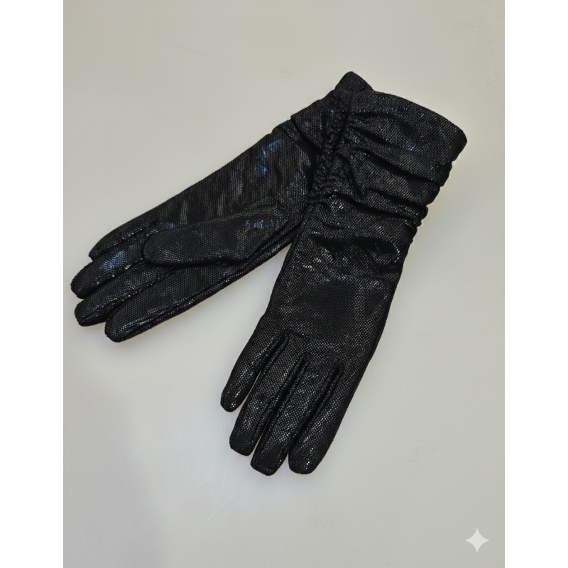 GUANTE  NEGRO BRILLOS